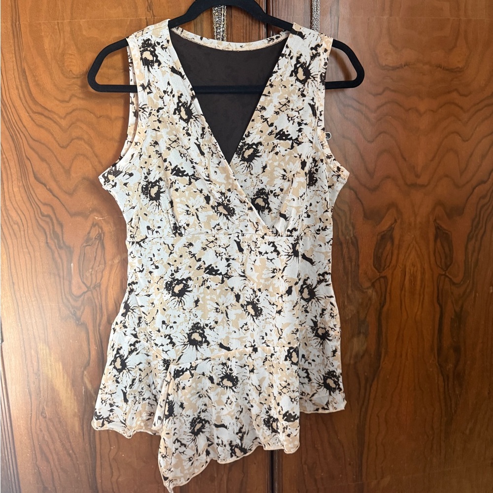 90s floral sleeveless top !